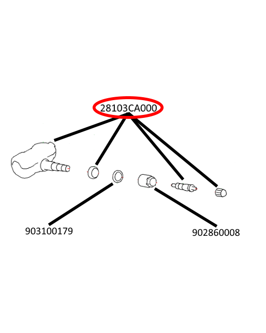 Subaru Wheel - TPMS Tire Pressure Monitoring System Sensor