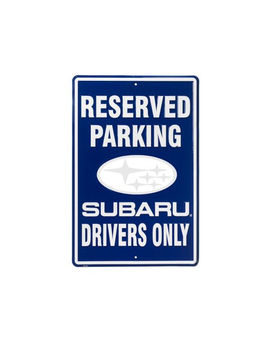 Subaru Gear Reserved Parking Sign Subaru Drivers Only Blue And White With Logo