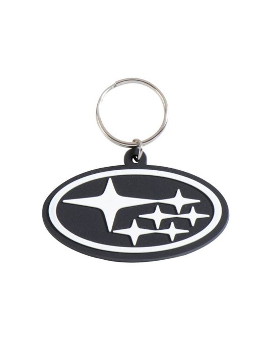 Subaru Gear Star Cluster PVC Keytag Black & White