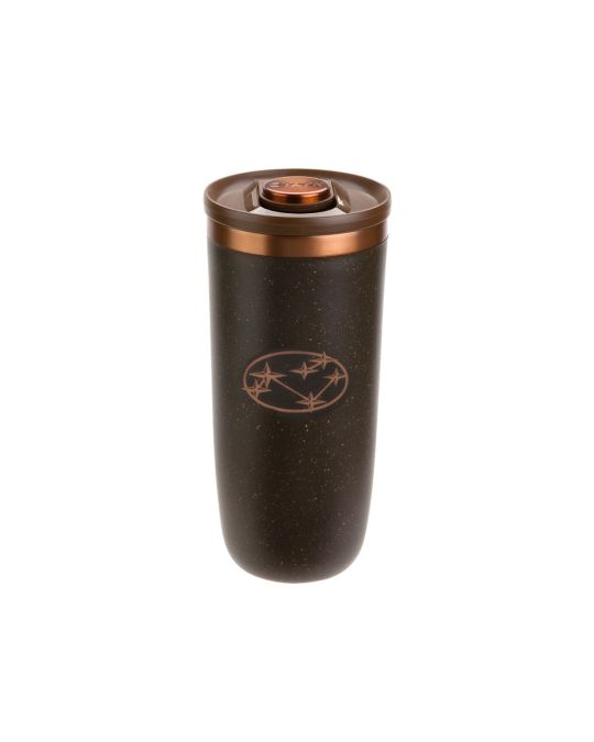 Subaru Gear Recycled Infinity Travel Mug 16 Oz Brown With Star Cluster Logo
