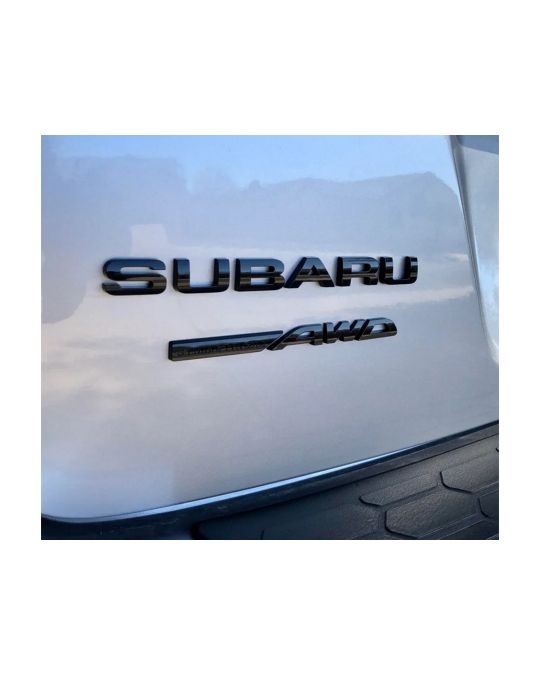 Subaru Emblem Subaru Symmetrical AWD Gloss Black