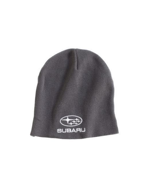 Subaru Knit Hat Grey With Subaru Logo