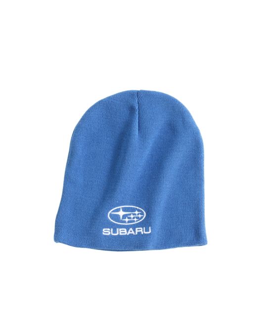 Subaru Knit Hat Light Blue With Subaru Logo