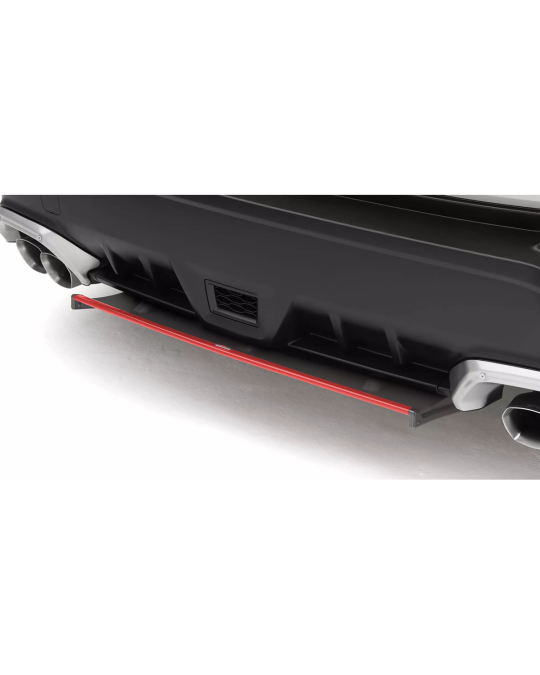 Subaru Cherry Red STI Rear Under Spoiler