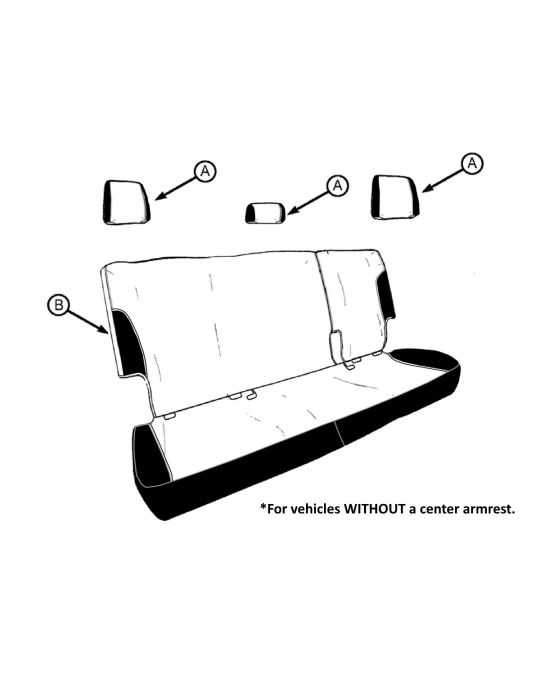 Subaru Rear Seat Cover With Impreza Logo For Vehicles Without Center Arm Rest