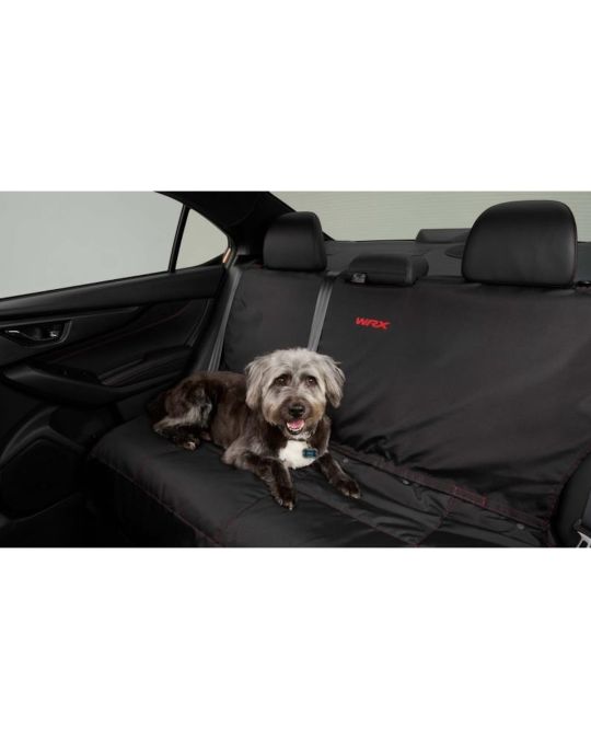 Subaru Second Row Seat Protector Pet Friendly Padded Design Black With Red WRX Logo
