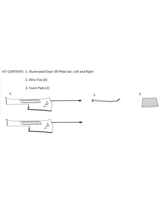 Subaru Illuminated Door Sill Guards Kit Of Two For Front With Outback Logo