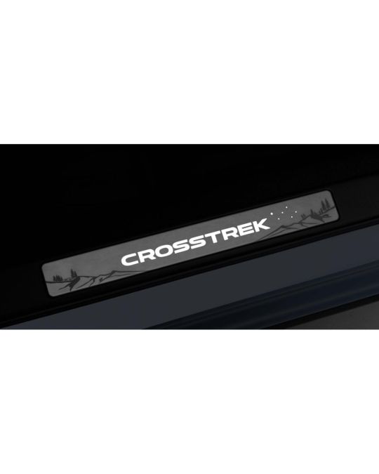 Subaru Illuminated Front Door Side Sill Plates With Crosstrek Logo Set Of Two For Standard And Premium Crosstrek