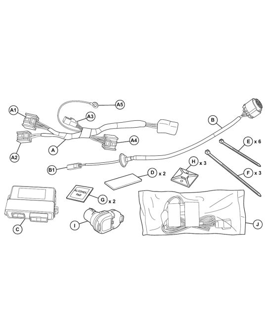 Subaru Trailer Hitch Receiver Wire Harness Kit