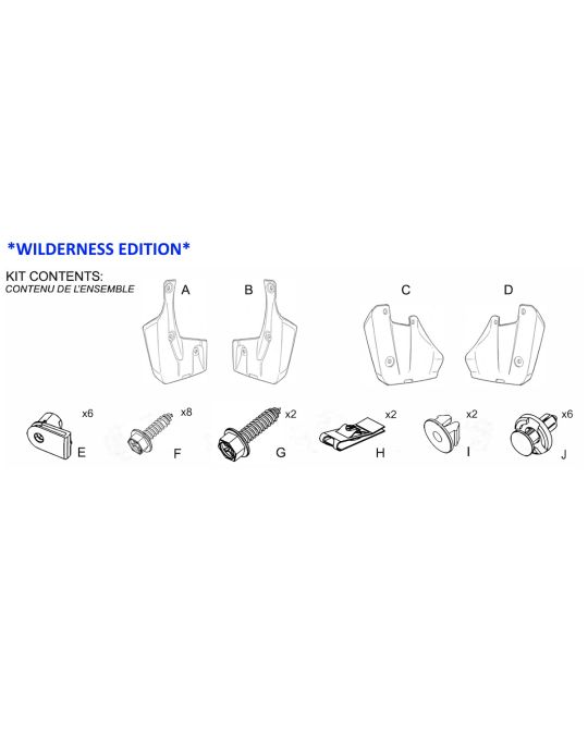 Subaru Molded Splash Guards Front And Rear For Wilderness Edition