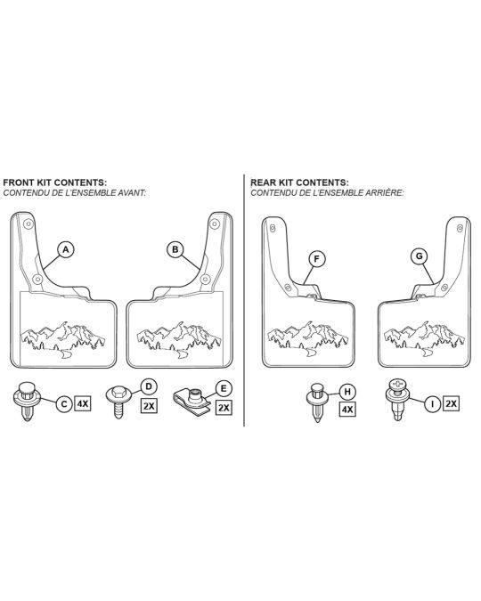 Subaru Mud Flaps Kit Of Four For Front And Rear For Wilderness Edition