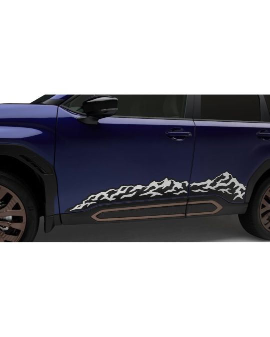 Subaru Lower Door Graphics Mountain Design Four Piece Decal For Left And Right