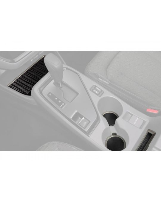 Subaru Interior Accent Liners 13 Piece Kit For Center Console Bins Cupholders And Doors In Black With Gray Surround