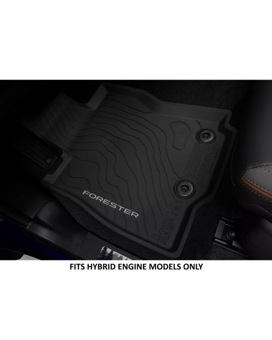 Subaru All Weather High Wall Floor Liners With Forester Logo For Front And Rear Hybrid