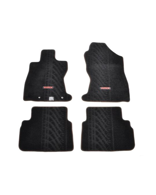 Subaru Floor Mats Carpeted Set Of Four Black With WRX Logo