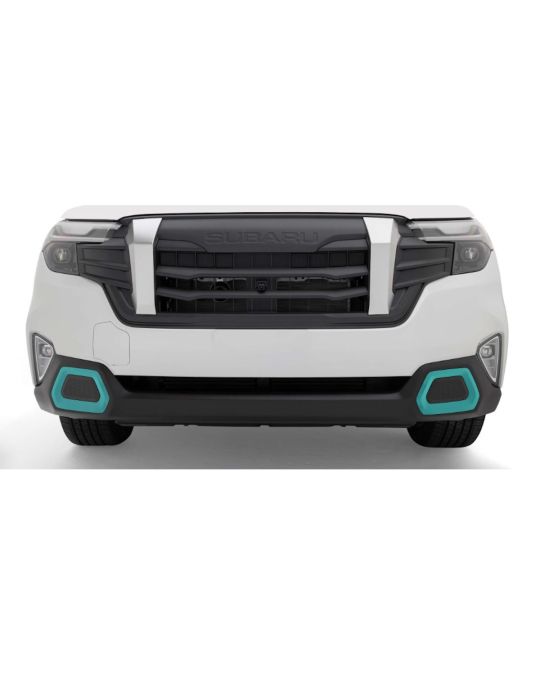 Subaru Front Bumper Trim Two Piece Kit Turquoise Blue