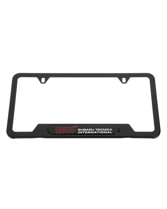 Subaru License Plate Frame - STI - Black