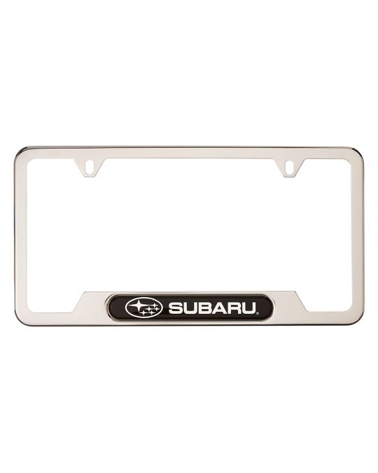Subaru License Plate Frame - Subaru Logo - Polished