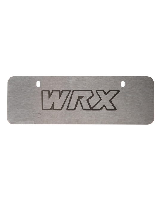 Subaru Marque Plate Polished With WRX Logo EURO Style