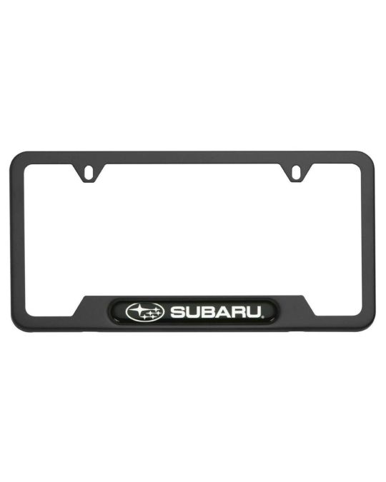 Subaru License Plate Frame - Subaru Logo - Matte Black