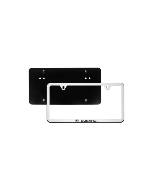Subaru License Plate Frame W/ Front Bracket - Stainless Steel