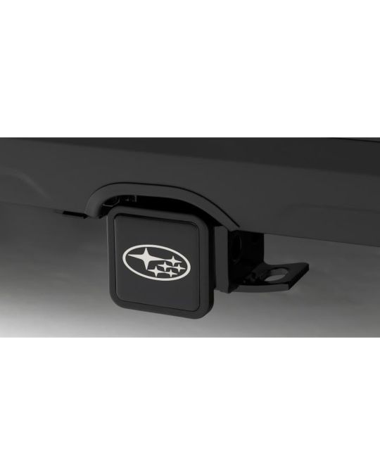 Subaru Trailer Hitch Receiver Plug 2 Inch Black With White Star Cluster Logo