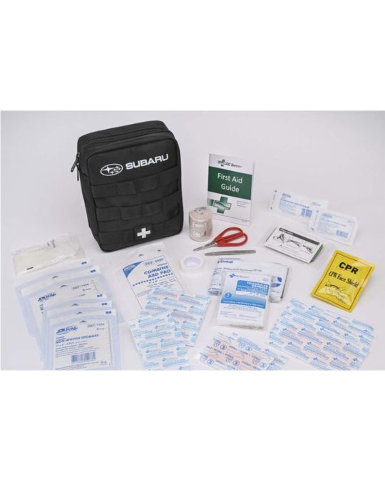 Subaru First Aid Kit In Black Storage Case With Subaru Logo