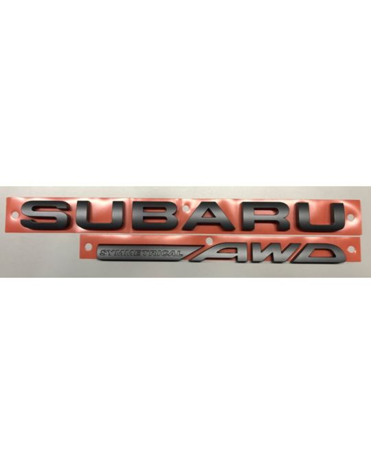 Subaru Emblem Subaru Symmetrical AWD Matte Black