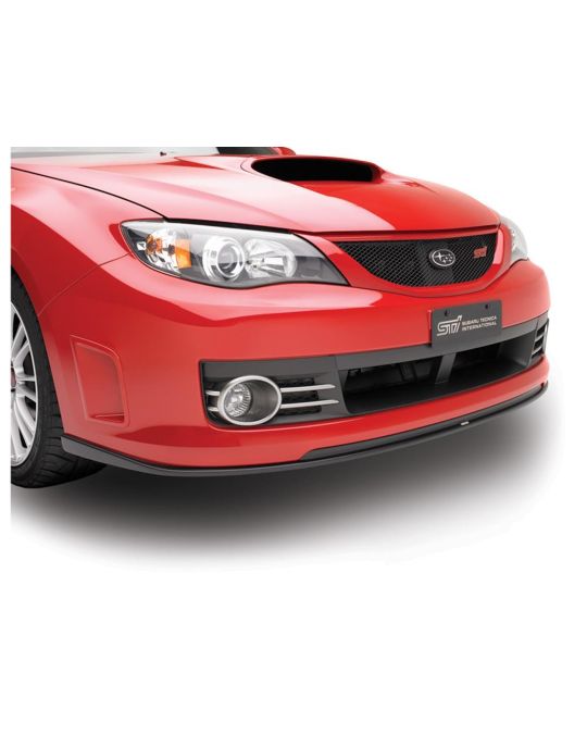 Subaru Front Lip Spoiler Black With STI Logo