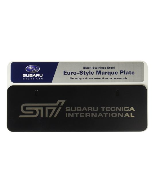 Subaru Marque Plate STI Black EURO