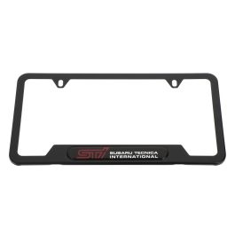 Subaru License Plate Frame - STI - Black