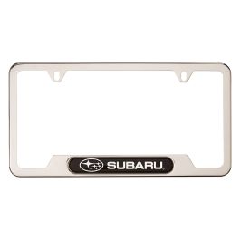 Subaru License Plate Frame - Subaru Logo - Polished