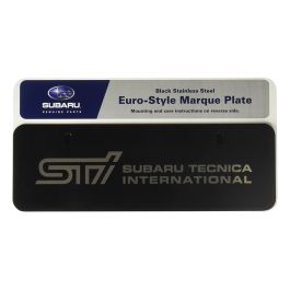 Subaru Marque Plate STI Black EURO